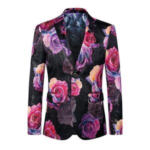 Men’s Jacquard Single Breasted Slim Fitted Suit Blazer Size 33 NWT